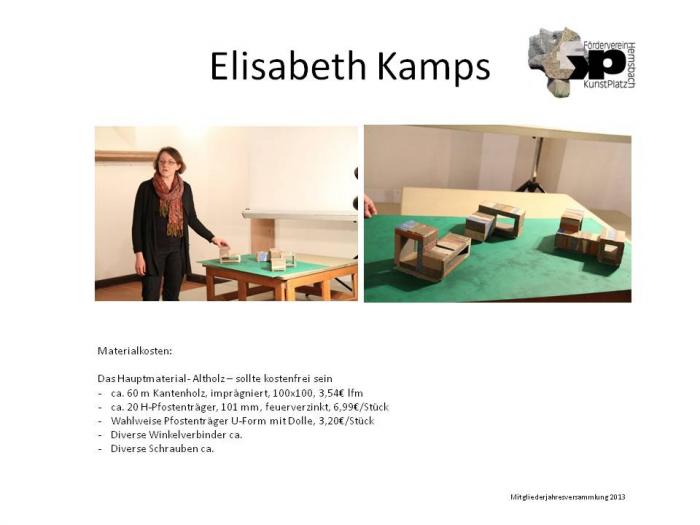 Elisabeth Kamps präsentiert ihr Modell